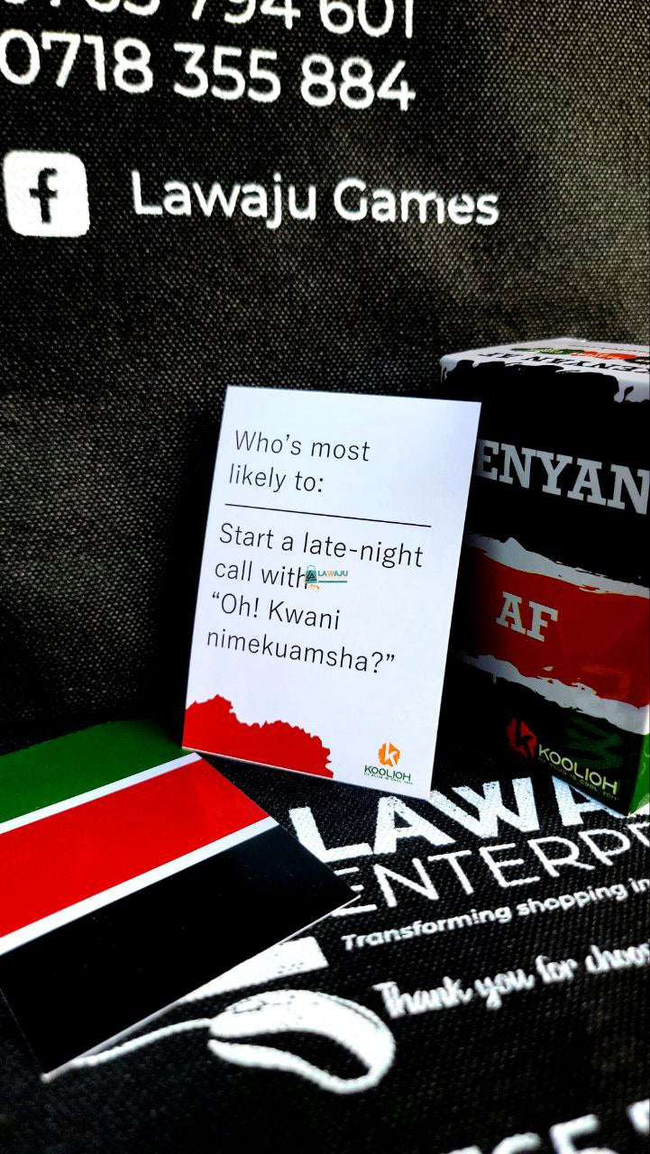 Kenyan AF Card Game party game — Lawaju Games